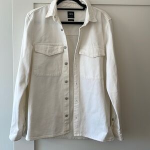 White Denim Shirt Jacket from Zara.